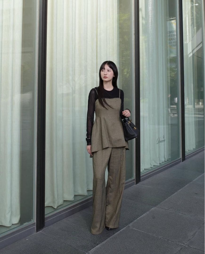 サロペット・オーバーオール・オールインワン CLANE PEPLUM BUSTIER ALL IN ONE mix