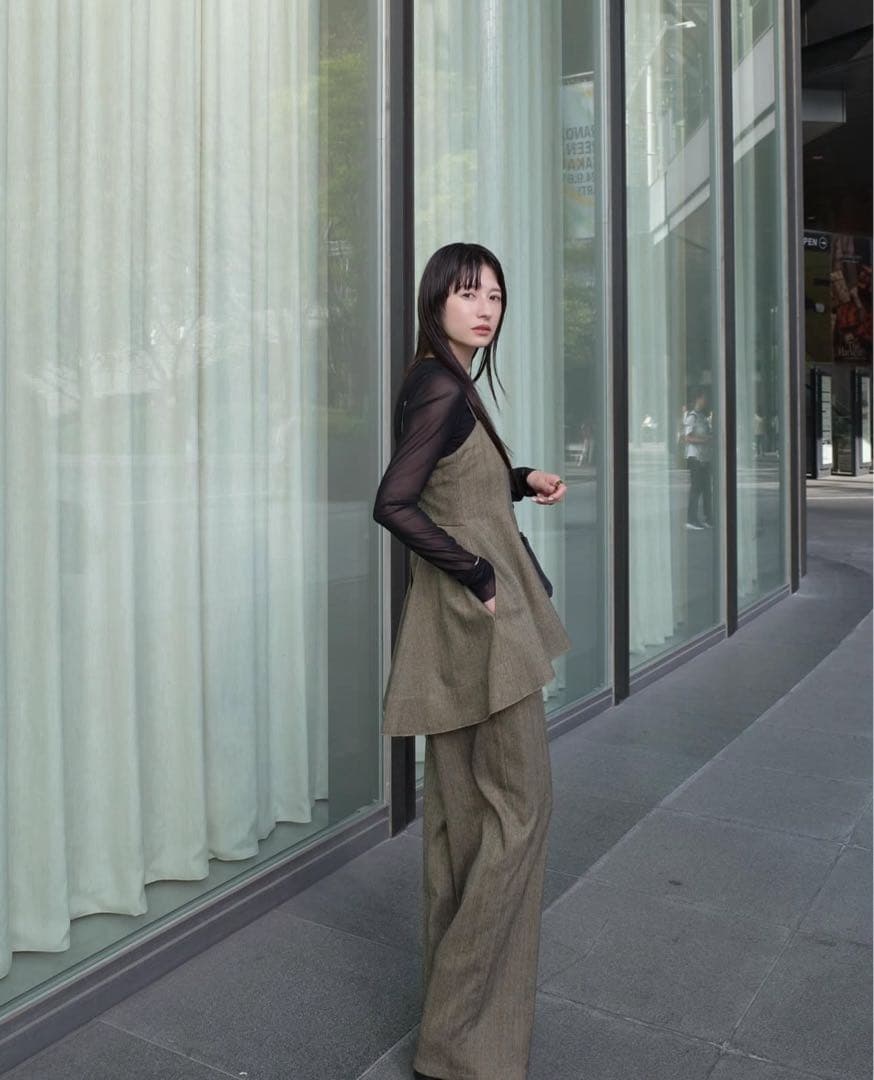 サロペット・オーバーオール・オールインワン CLANE PEPLUM BUSTIER ALL IN ONE mix