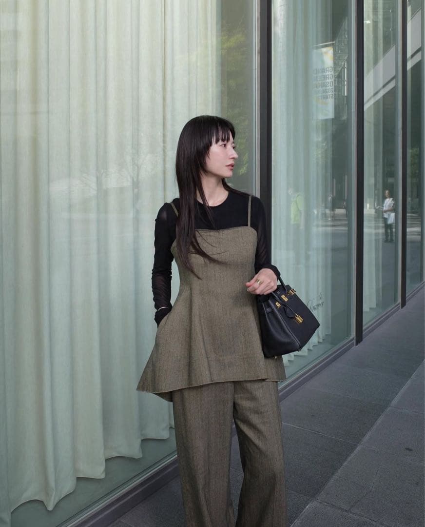 サロペット・オーバーオール・オールインワン CLANE PEPLUM BUSTIER ALL IN ONE mix