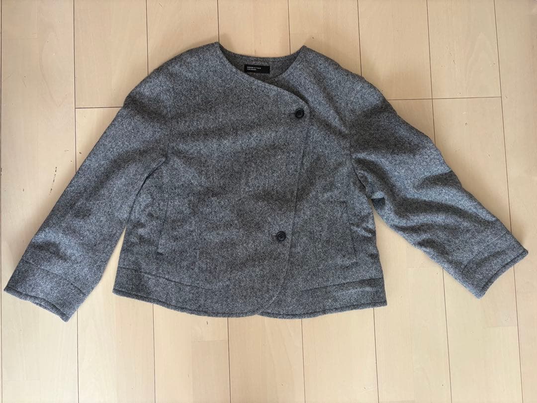 北欧暮らしの道具店　やわらかツイードに、一目惚れ ノーカラージャケット