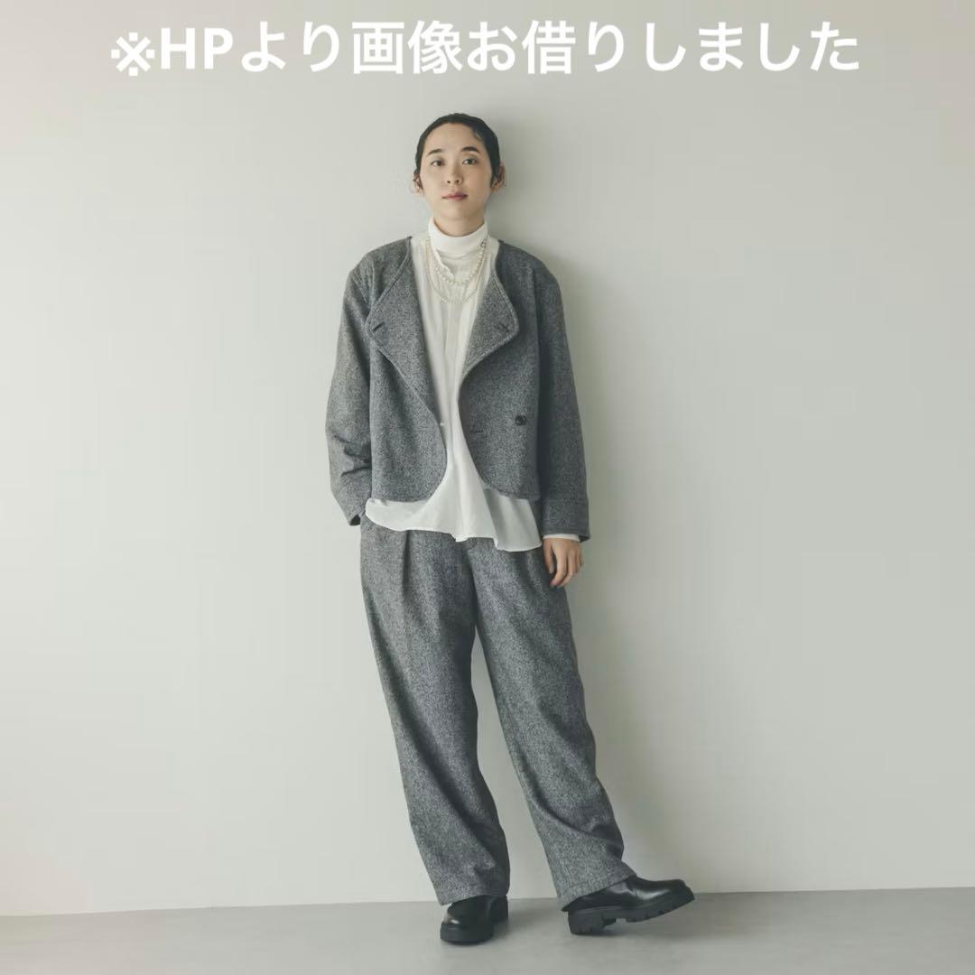 北欧暮らしの道具店　やわらかツイードに、一目惚れ ノーカラージャケット