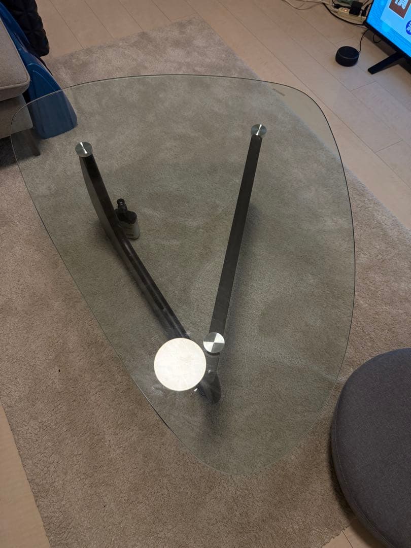 イサムノグチ　コーヒーテーブル楕円形ガラステーブル　リプロダクト