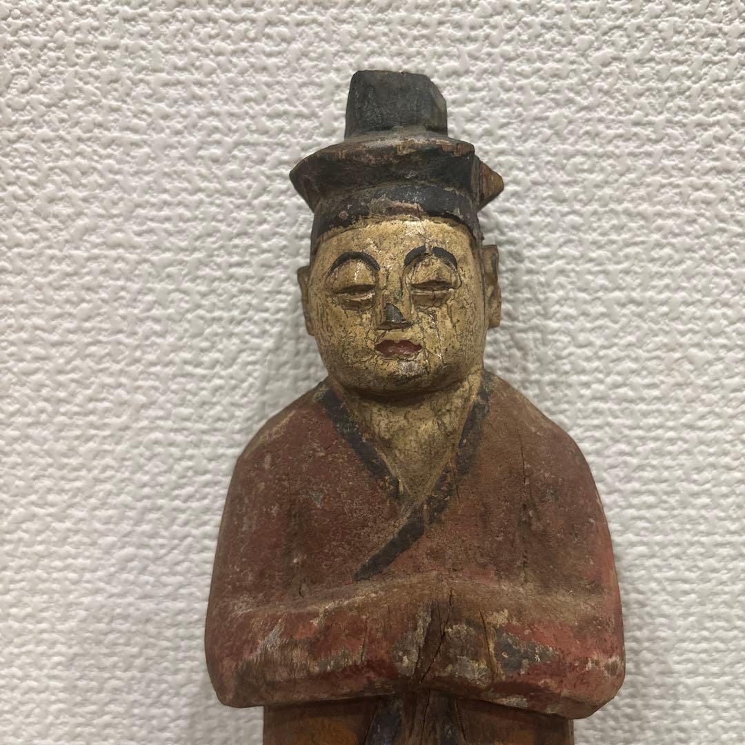 400年前の韓国人　木製　木彫