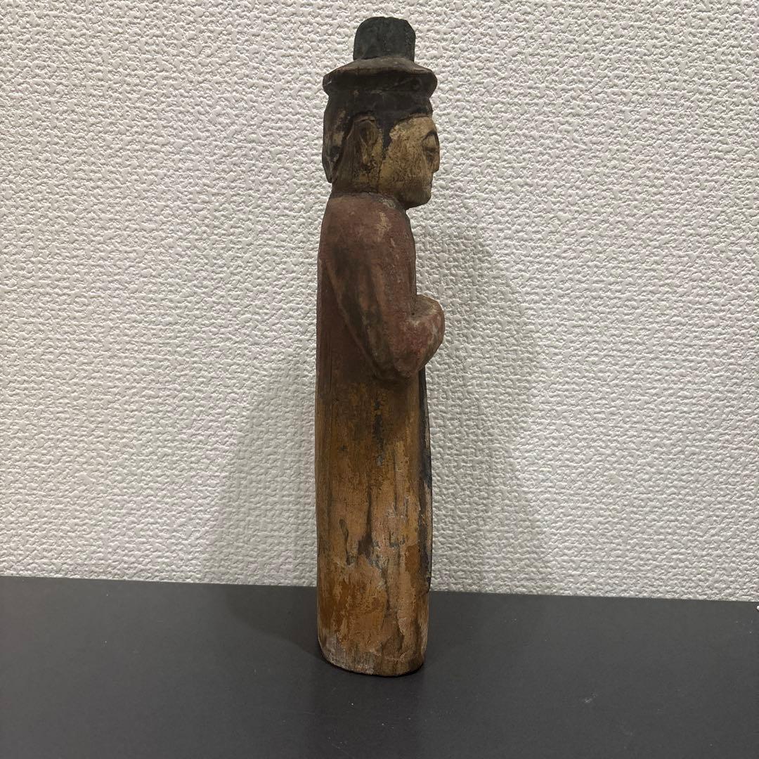 400年前の韓国人　木製　木彫