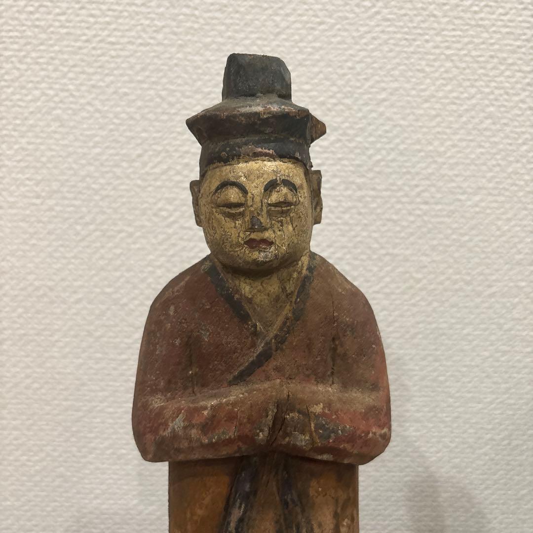 400年前の韓国人　木製　木彫