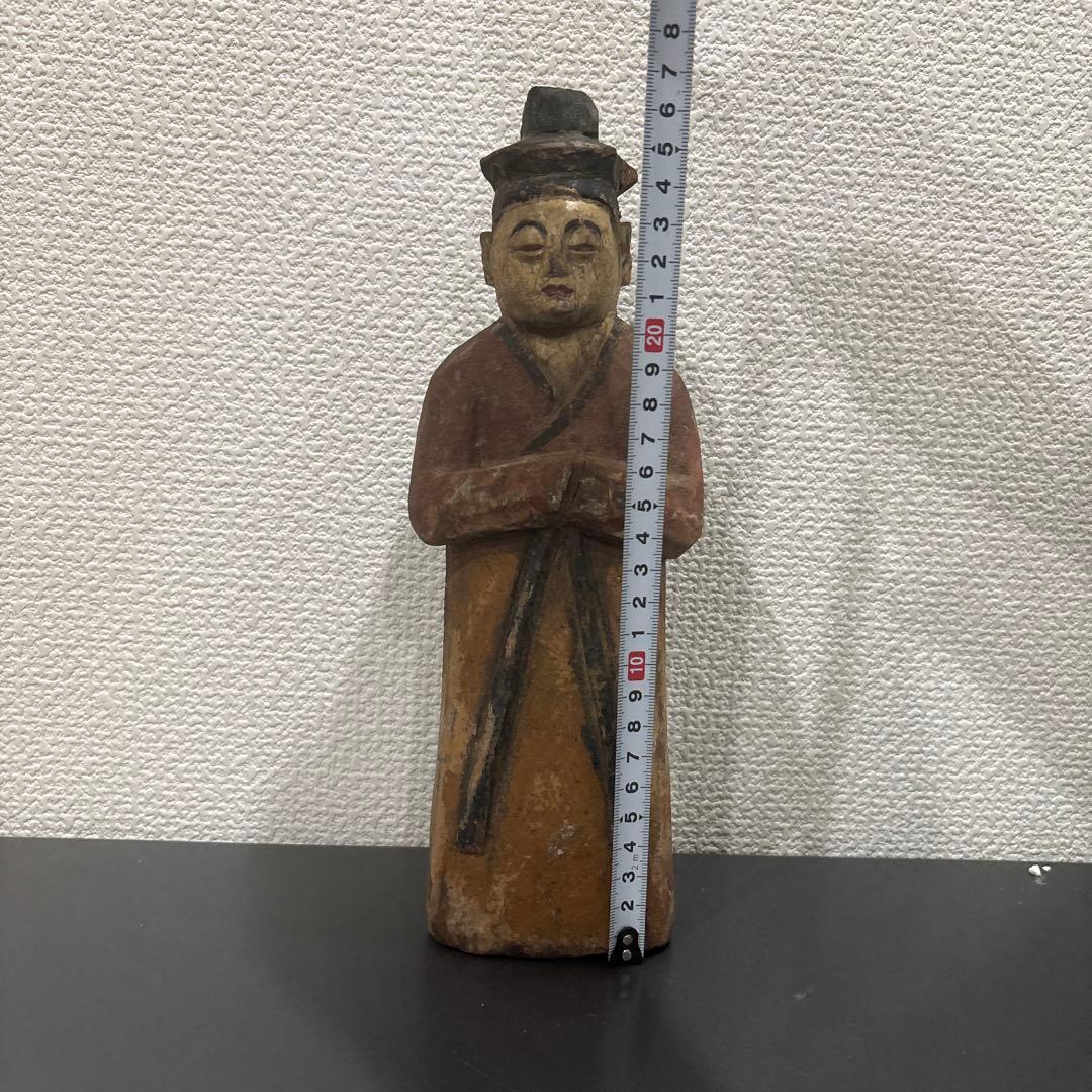 400年前の韓国人　木製　木彫