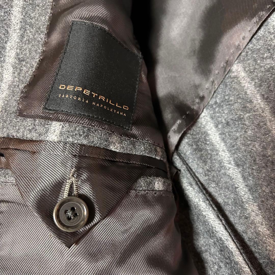 De Petrillo フランチネルチョークストライプスーツ グレー