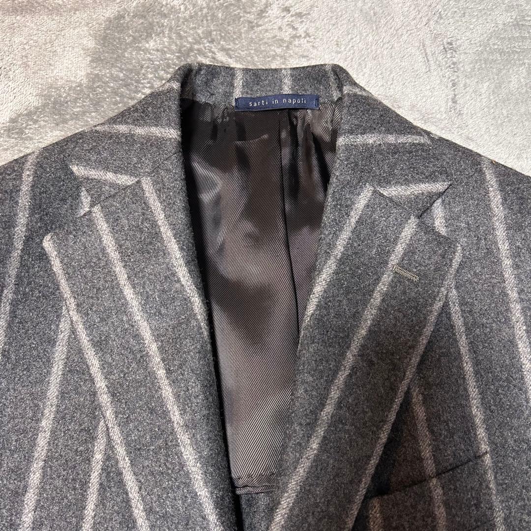 De Petrillo フランチネルチョークストライプスーツ グレー