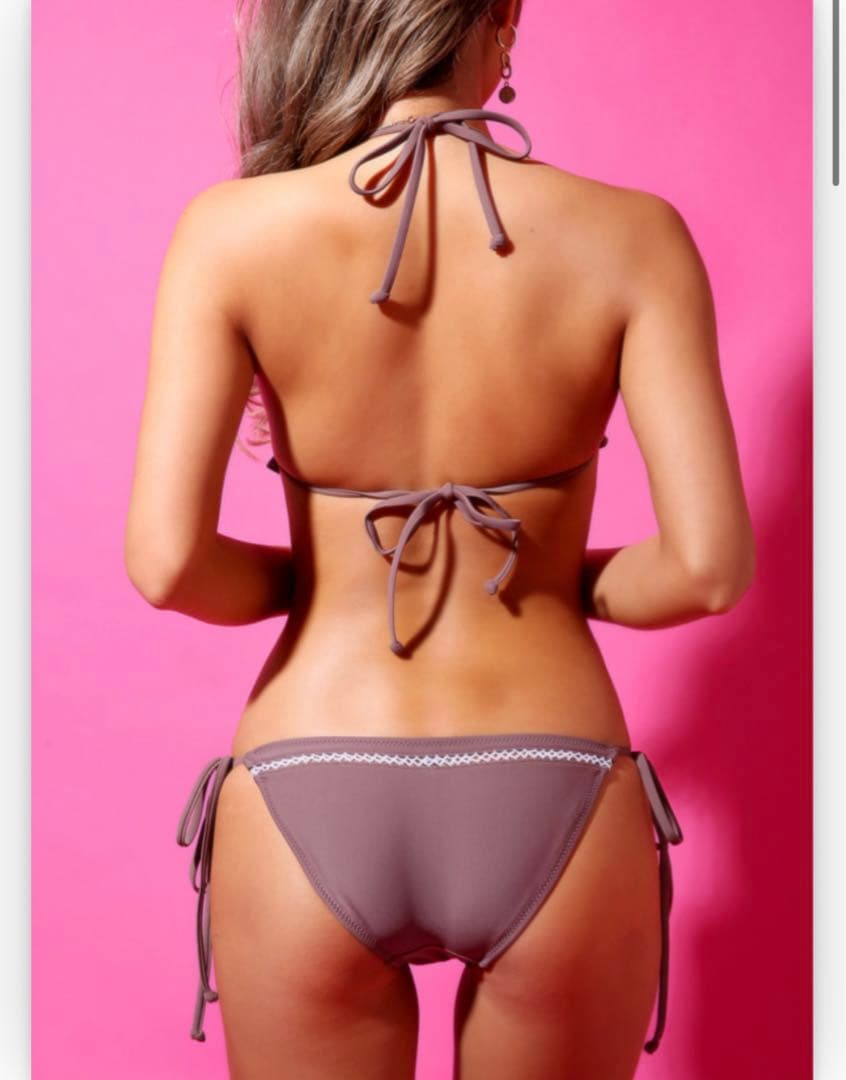 PINKY SHAKE ピンキーシェイク トライアングルビキニ ブラウン 水着