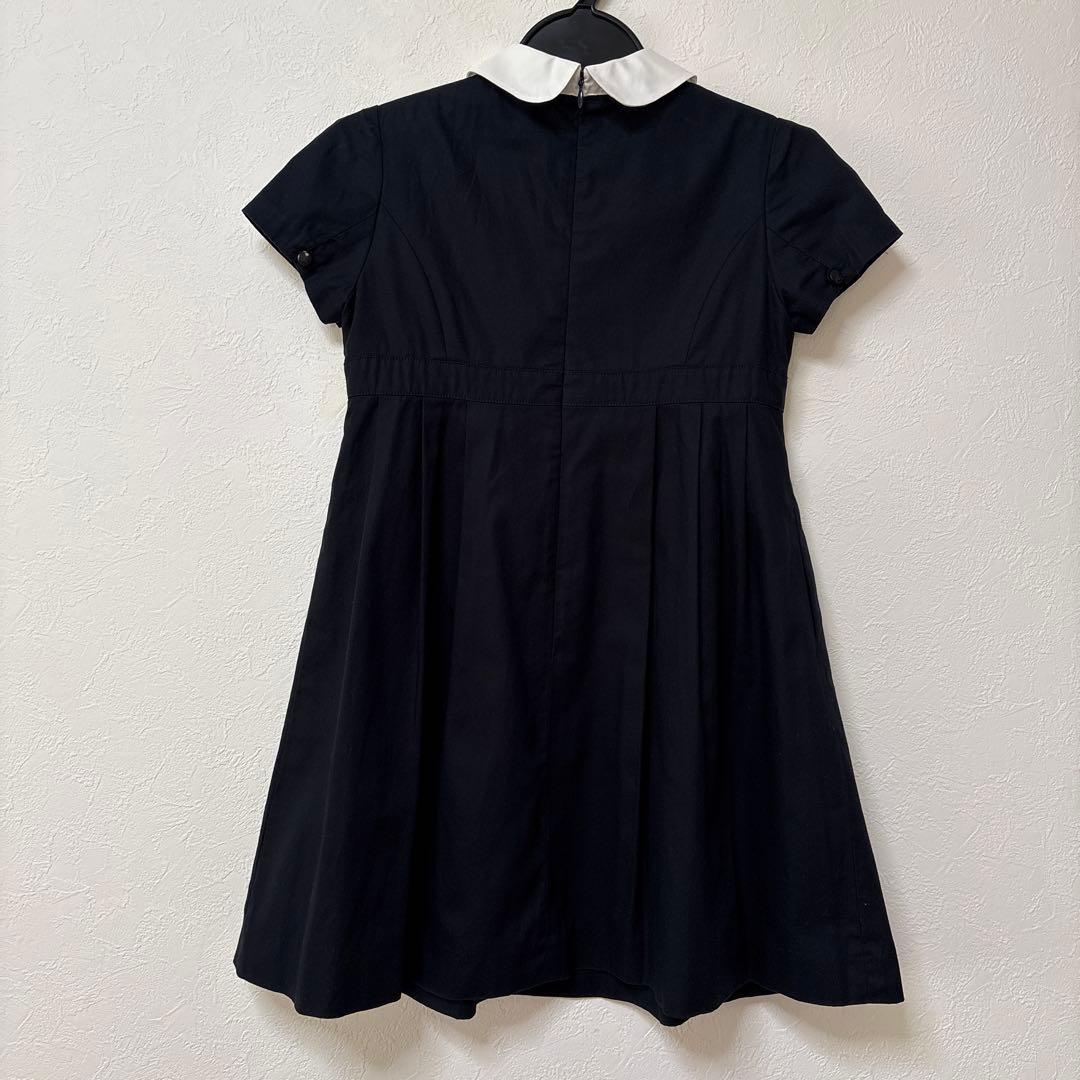 BURBERRY バーバリー 半袖ワンピース 120白襟 濃紺 フォーマル