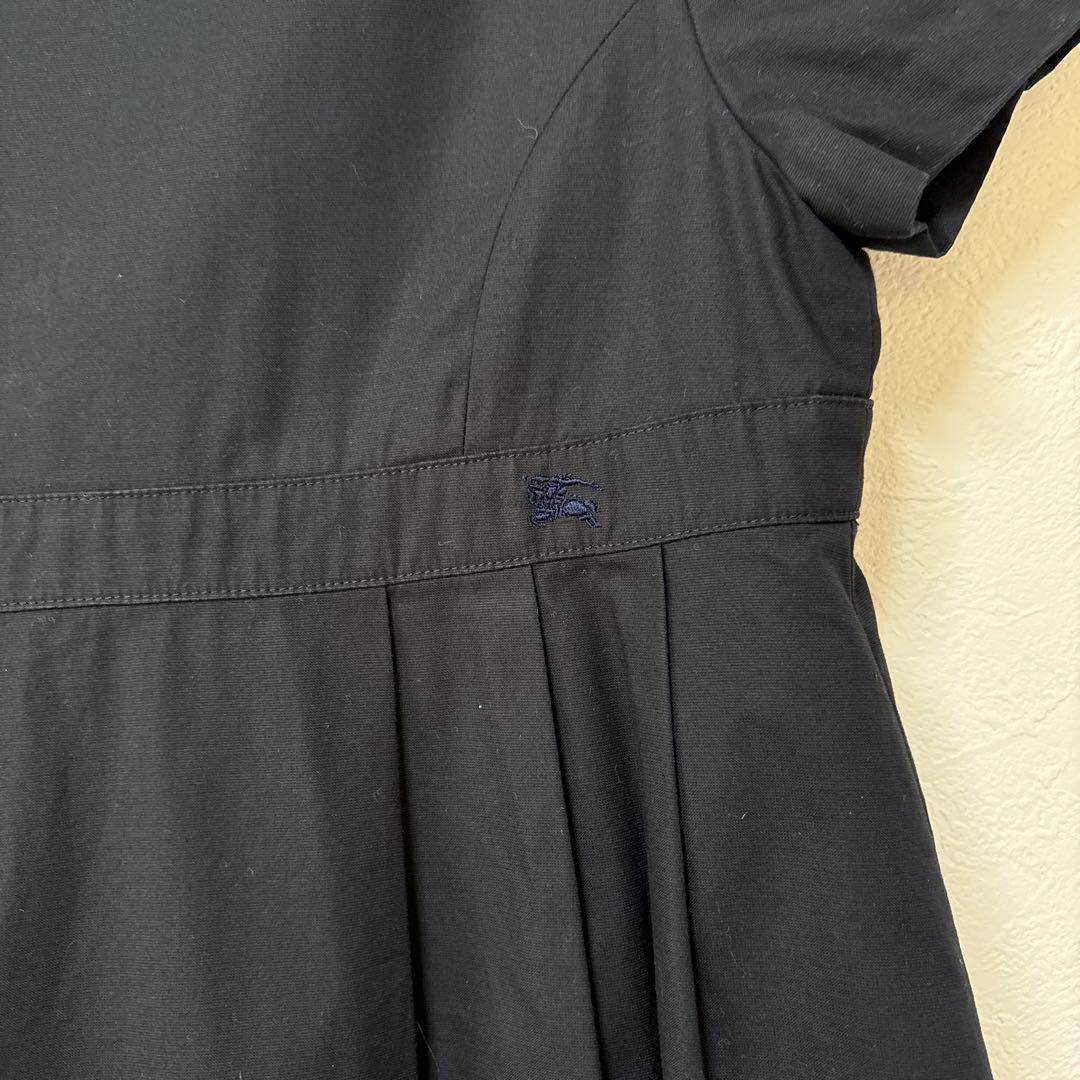 BURBERRY バーバリー 半袖ワンピース 120白襟 濃紺 フォーマル