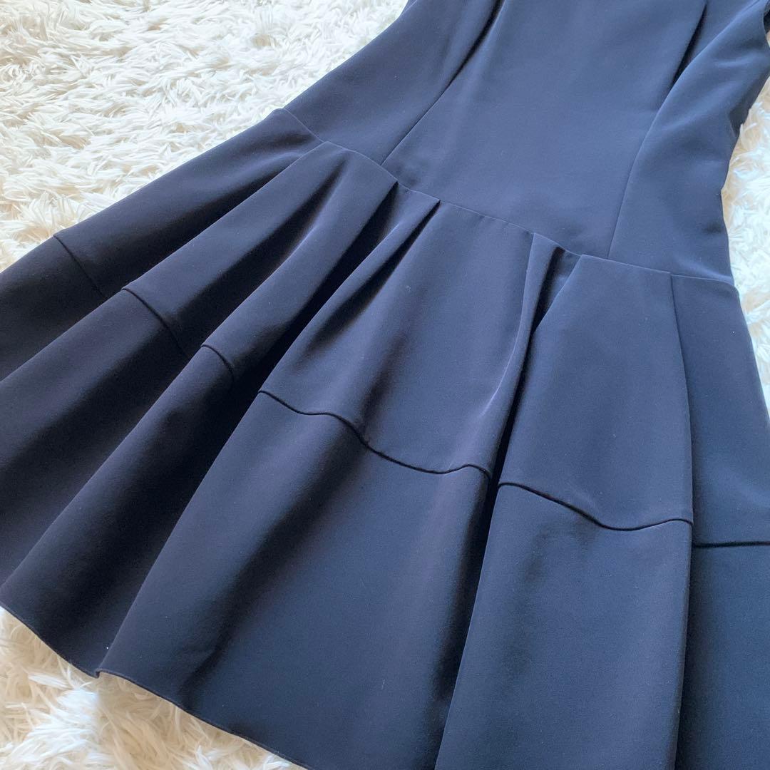 極美品✨希少サイズ フォクシー ローウエスト バロン ワンピース 美シルエット