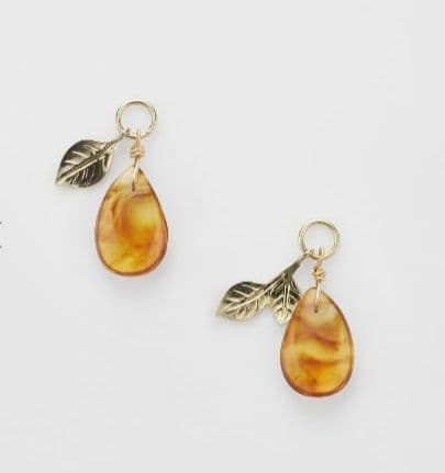 ☆未使用☆agete アンバー ピアスチャーム