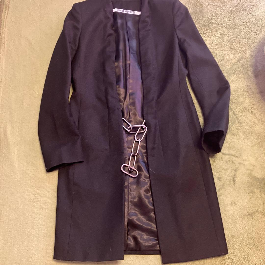 ダークビッケンバーグ　チェーン付き細身ロングジャケット　コート