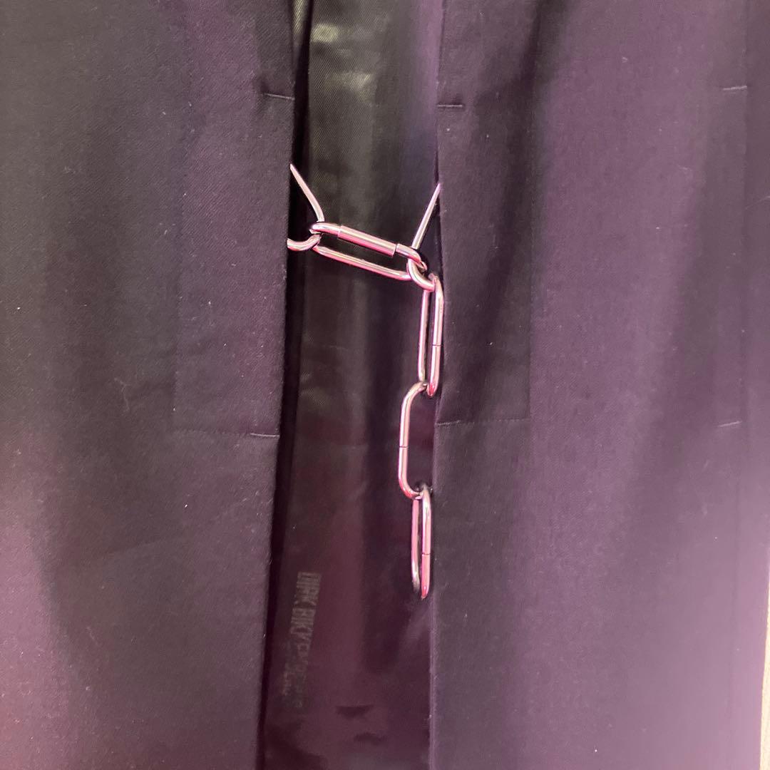 ダークビッケンバーグ　チェーン付き細身ロングジャケット　コート