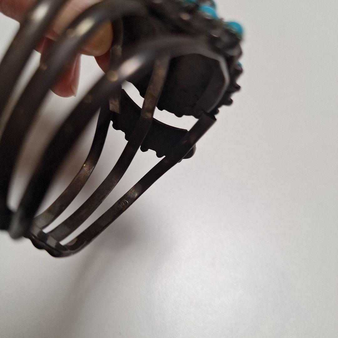 インディアンジュエリー　925刻印あり　バングルターコイズ