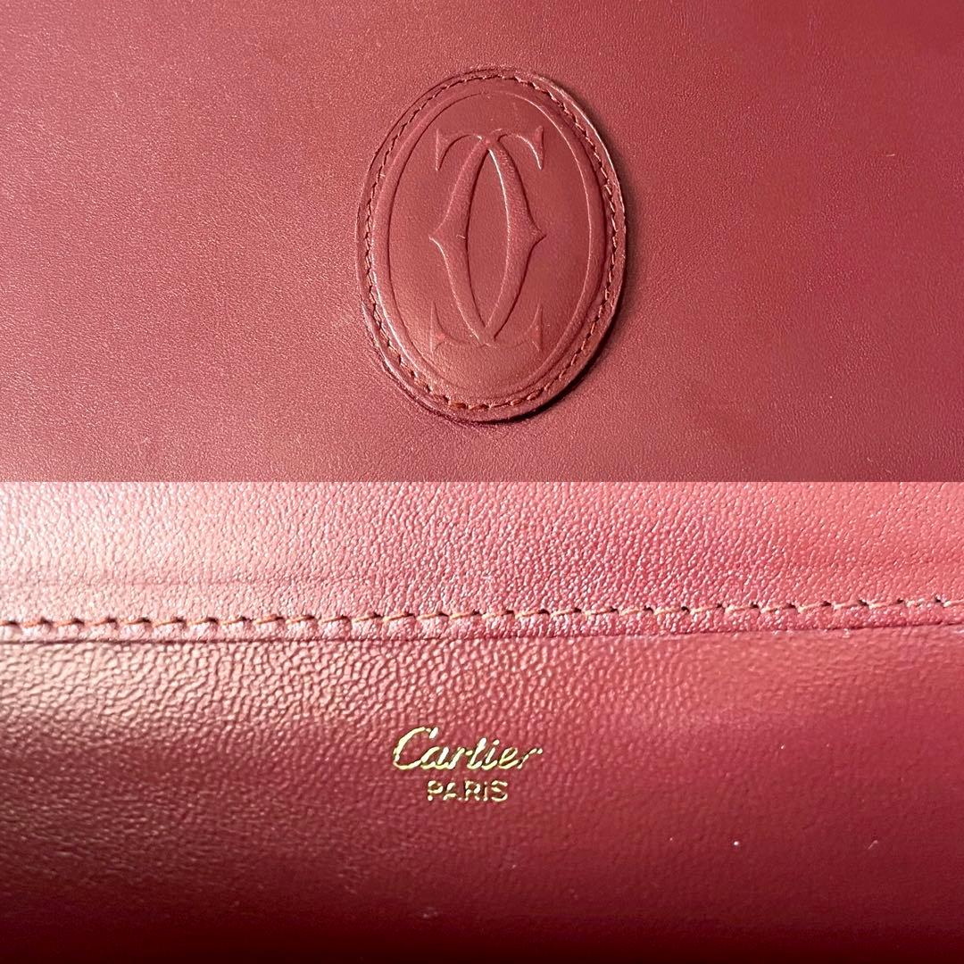 カルティエ　マストライン　クラッチバッグ　セカンドバッグ　カーフレザー　ゴールド