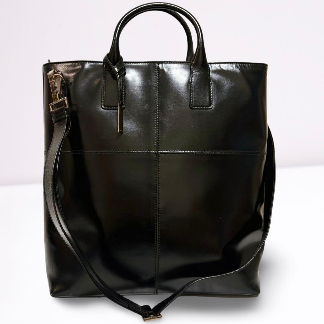 【正規品】グッチ GUCCI レザー 2WAY トートバッグ 黒 A4 男女兼用