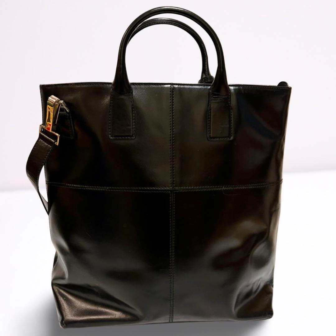 【正規品】グッチ GUCCI レザー 2WAY トートバッグ 黒 A4 男女兼用