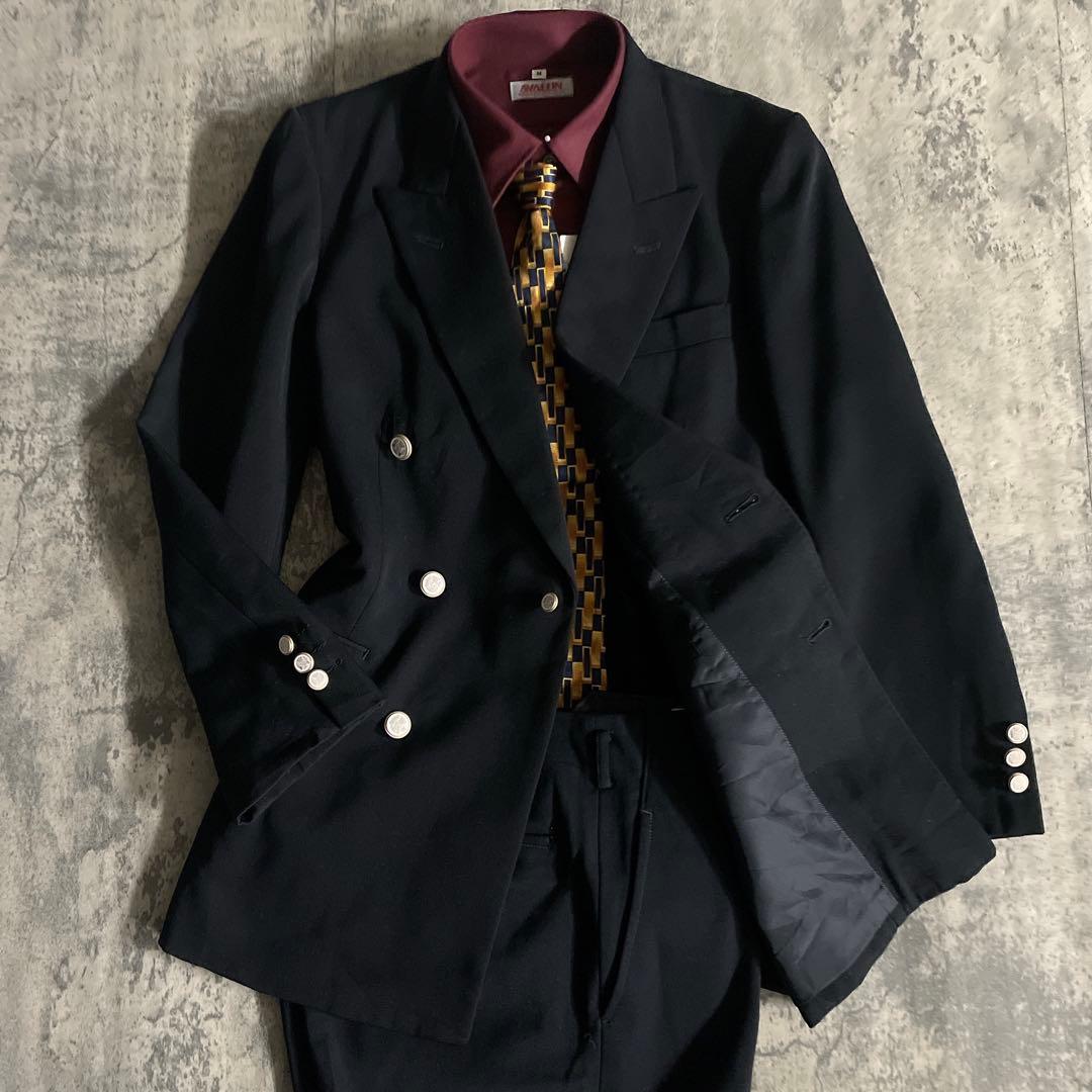 極上ウール ダブルスーツ × Yves Saint Laurentネクタイ