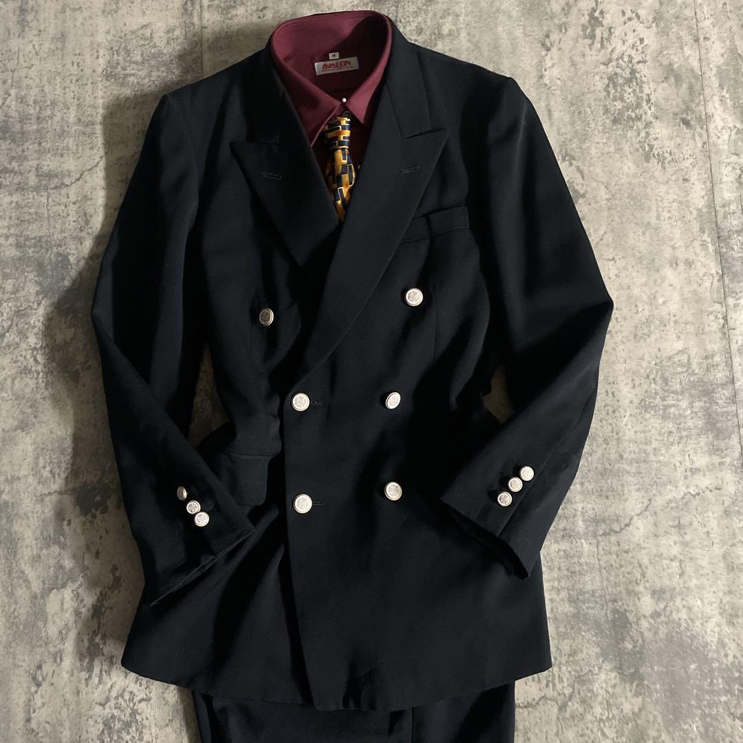 極上ウール ダブルスーツ × Yves Saint Laurentネクタイ