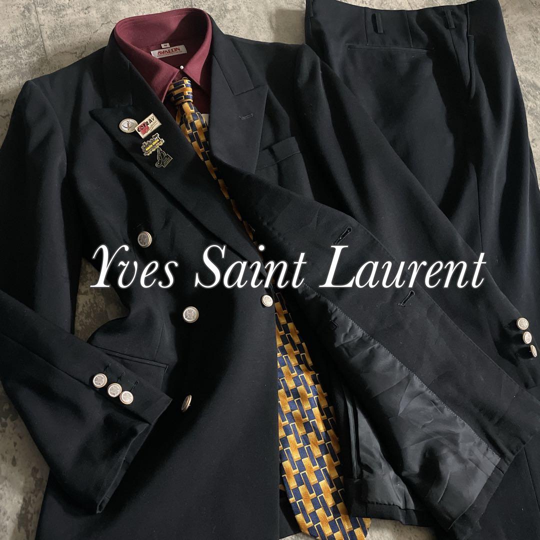 極上ウール ダブルスーツ × Yves Saint Laurentネクタイ