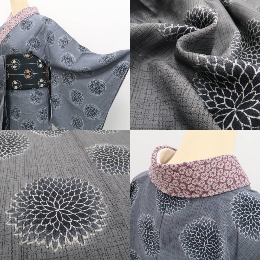 リトルミィ 新品 ダリア モノトーン 着物 仕付糸付 長襦袢 5782