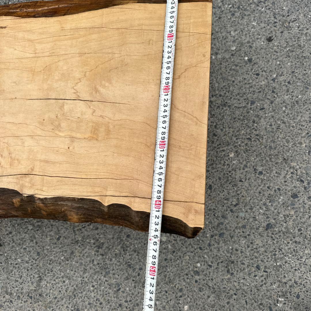 一枚板　テーブル　無垢　アイアン脚　ベンチ　ローテーブル　耳付き　座卓　山小屋