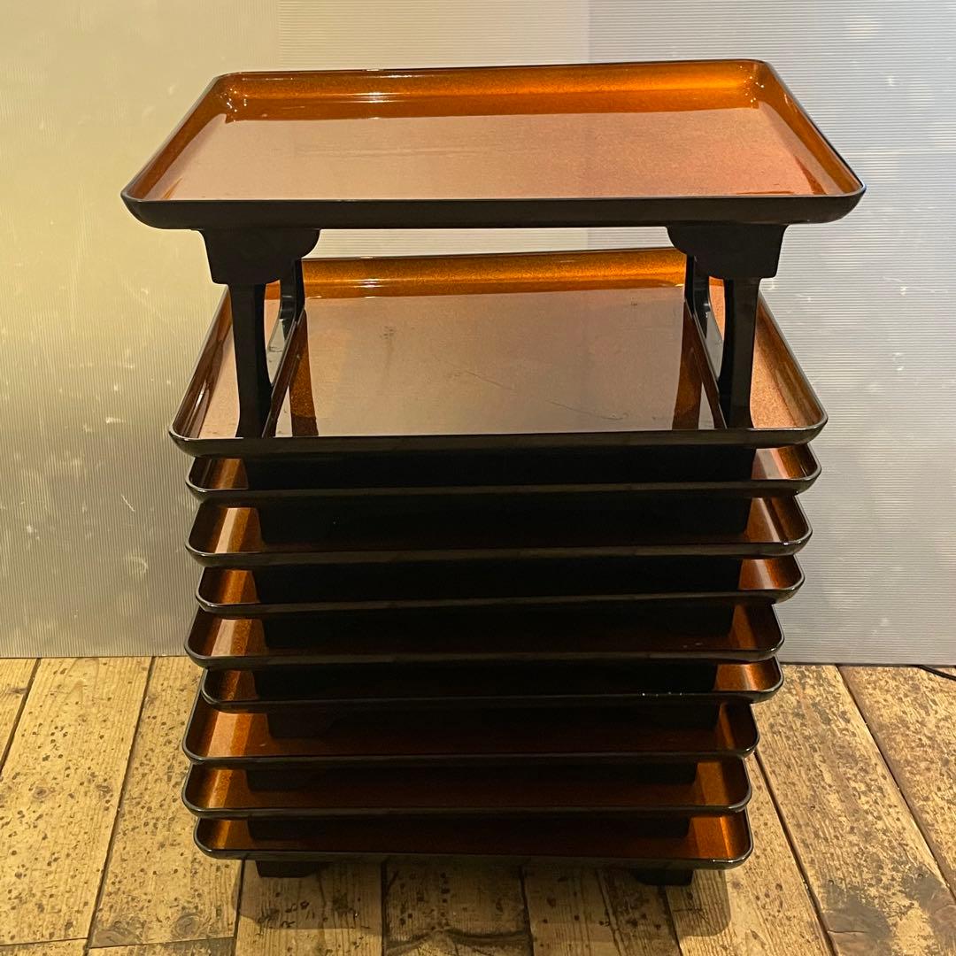 お膳台　年代物　10点　脚付　おまとめ　工芸品　御膳台　お盆　和風