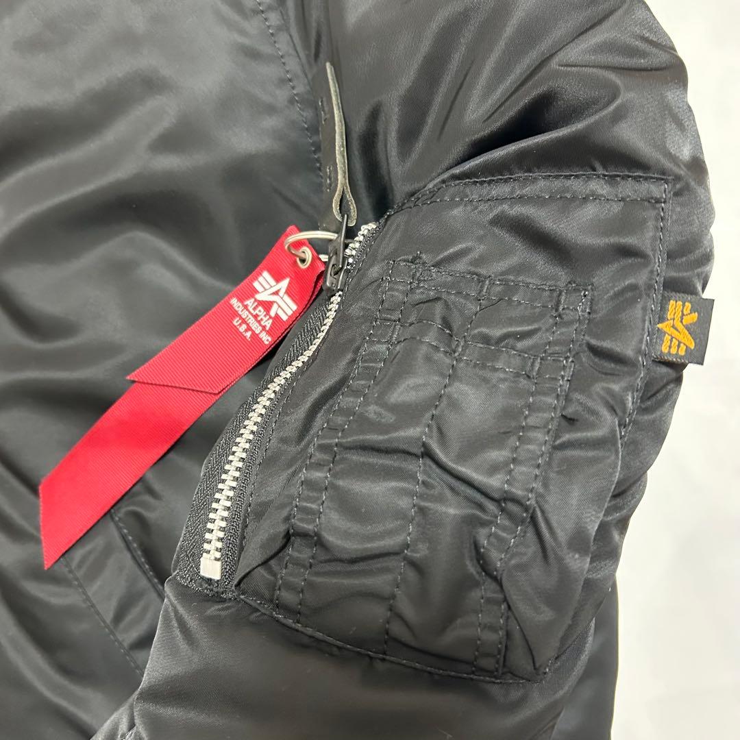 【美品】ALPHAアルファ N-2B 短丈 フライトジャケット ブラック M