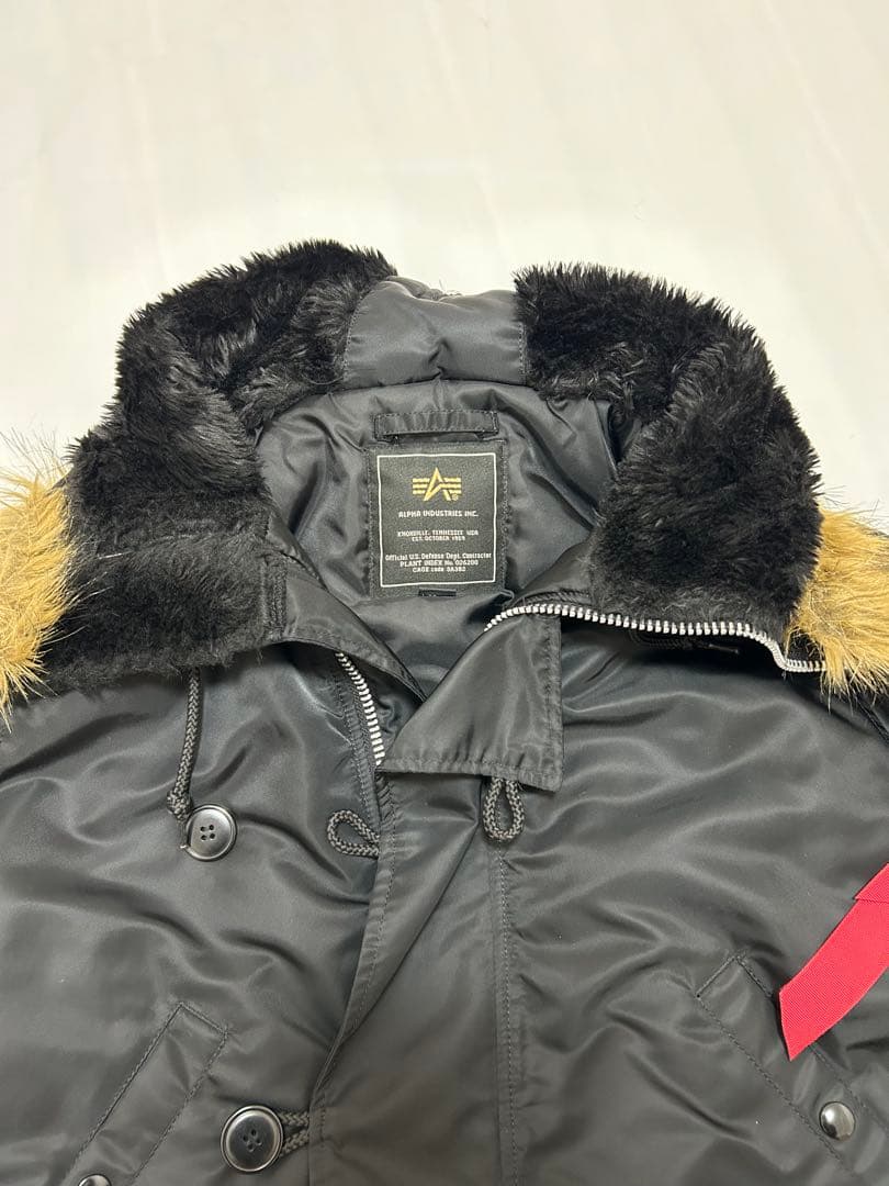 【美品】ALPHAアルファ N-2B 短丈 フライトジャケット ブラック M