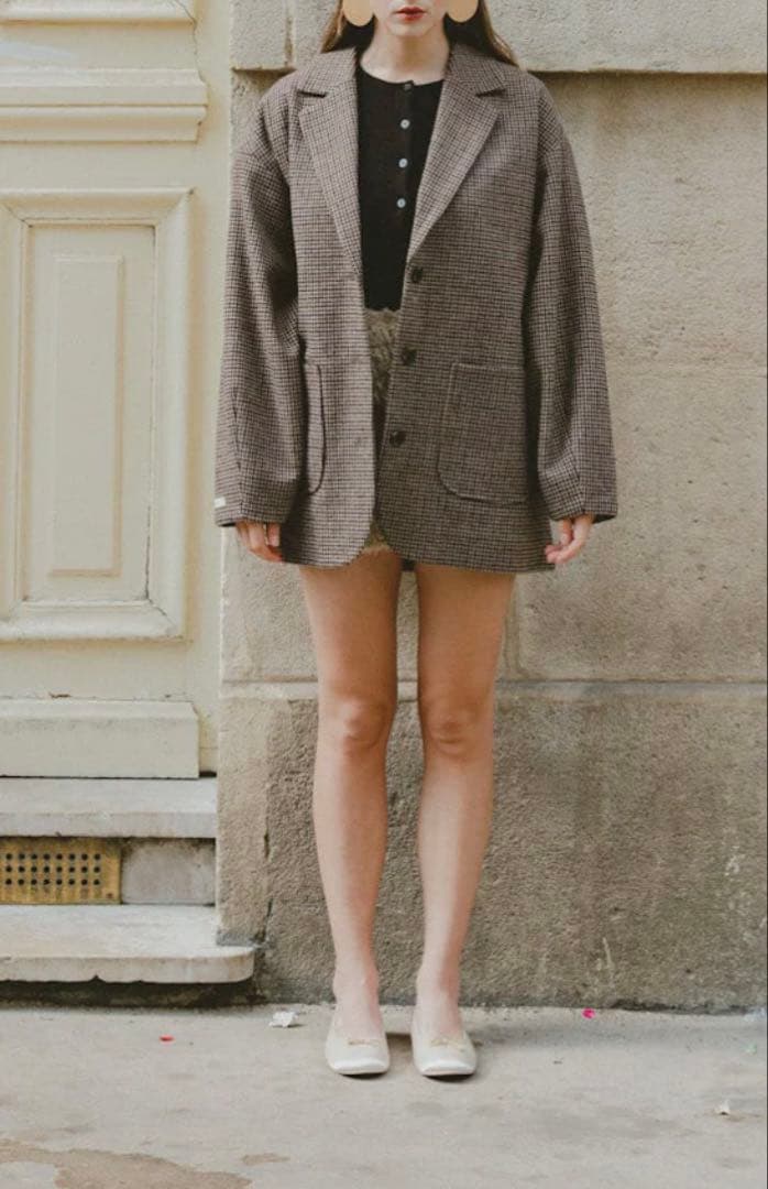 《eaphi》 WOOL LIKE CHECK JACKET【新品】