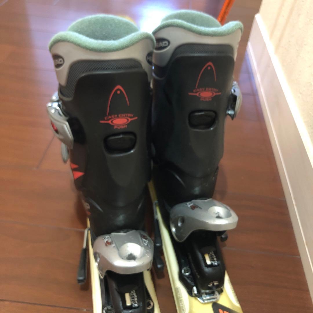 ジュニアスキー4点セット スキー板、ビンディング、ブーツ、ストック