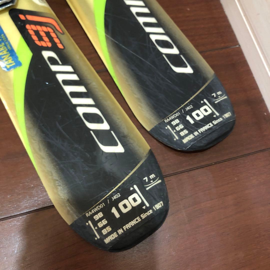 ジュニアスキー4点セット スキー板、ビンディング、ブーツ、ストック