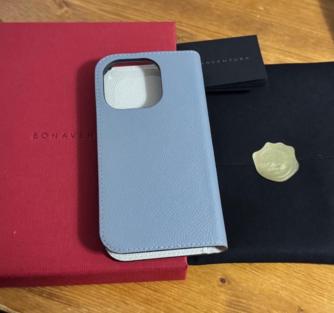BONAVENTURA 手帳型レザーケース ライトブルー