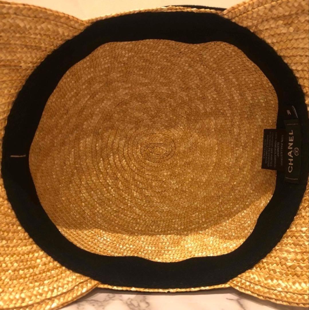 入手困難　CHANEL ストローハット　麦わら帽子　美品