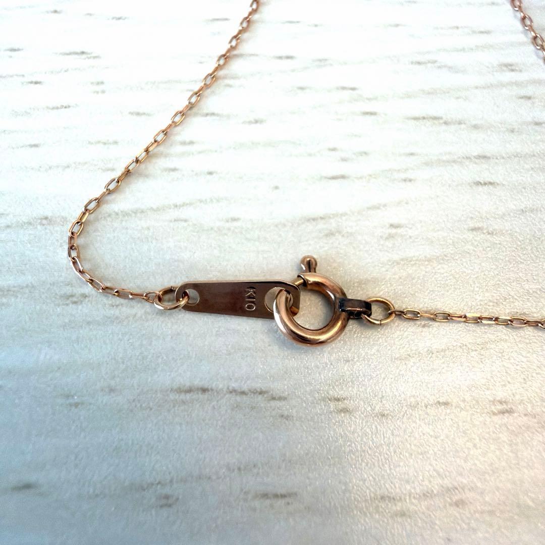 BLOOM♡K10ピンクゴールド 撫子モチーフネックレス