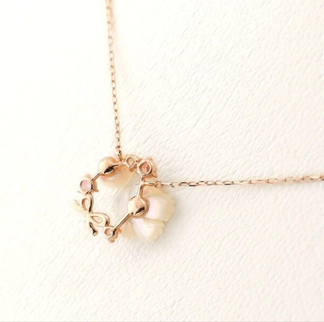 BLOOM♡K10ピンクゴールド 撫子モチーフネックレス