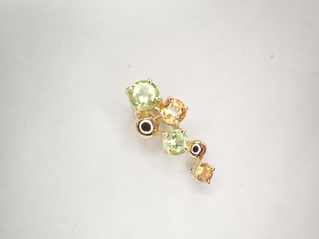 7/美品 タサキ 田崎真珠 K18 ペリドット シトリン ペンダントトップ