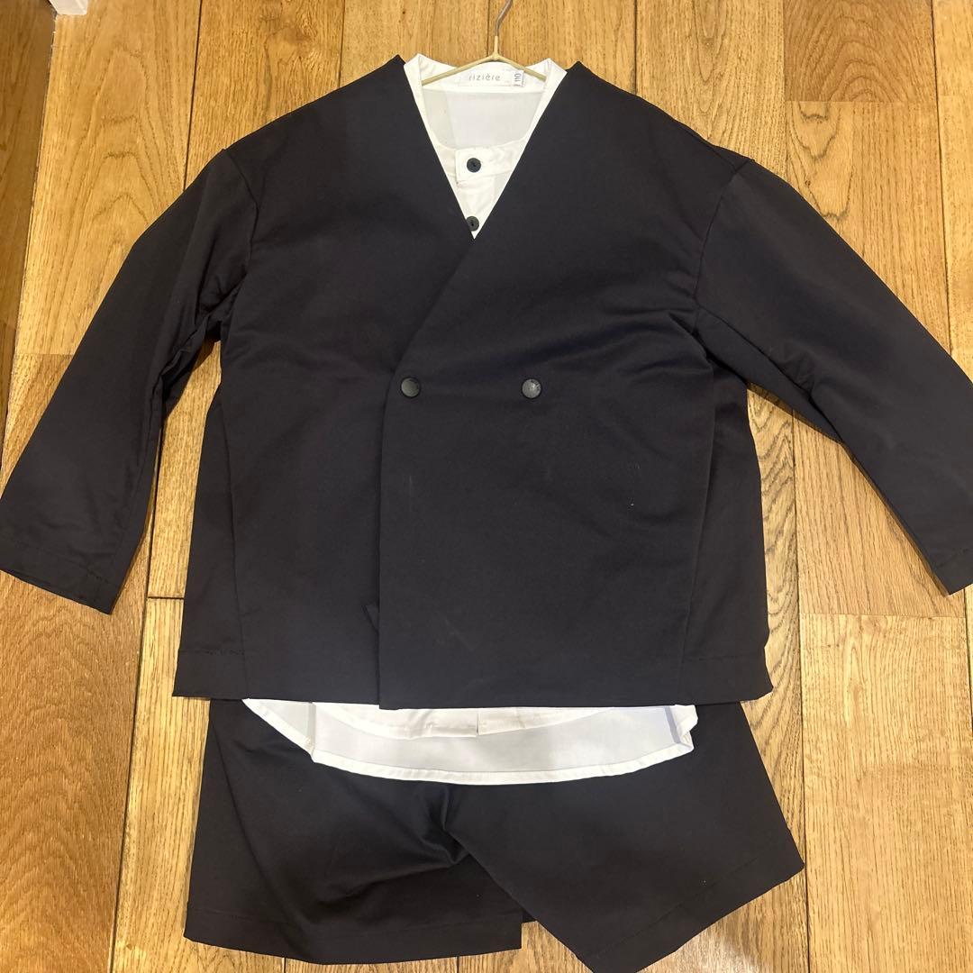 MOUN TEN. ブラック セットアップ 125 ジャケット入学卒園