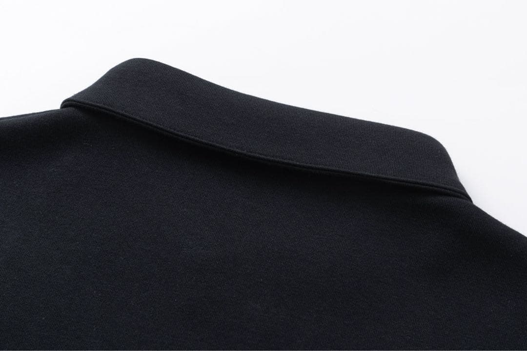 BTMK SWEAT POLO（黒長袖スウェットポロ）