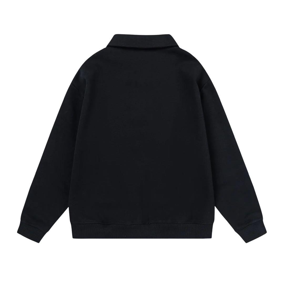BTMK SWEAT POLO（黒長袖スウェットポロ）