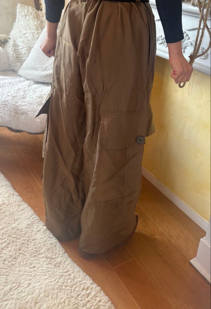 セール‼️y's カーキ ワークパンツ サイドポケット付き