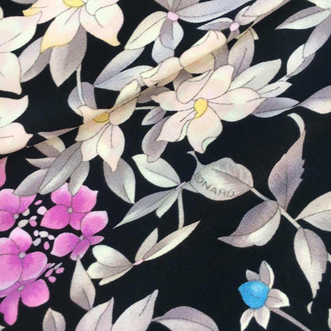 近年美品　LEONARD レオナール　カンカン　ストレッチ　チュニック　42