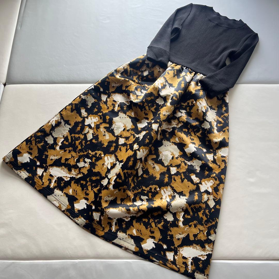 【極美品】BARNEYS NEW YORK ドッキングワンピース　M 異素材