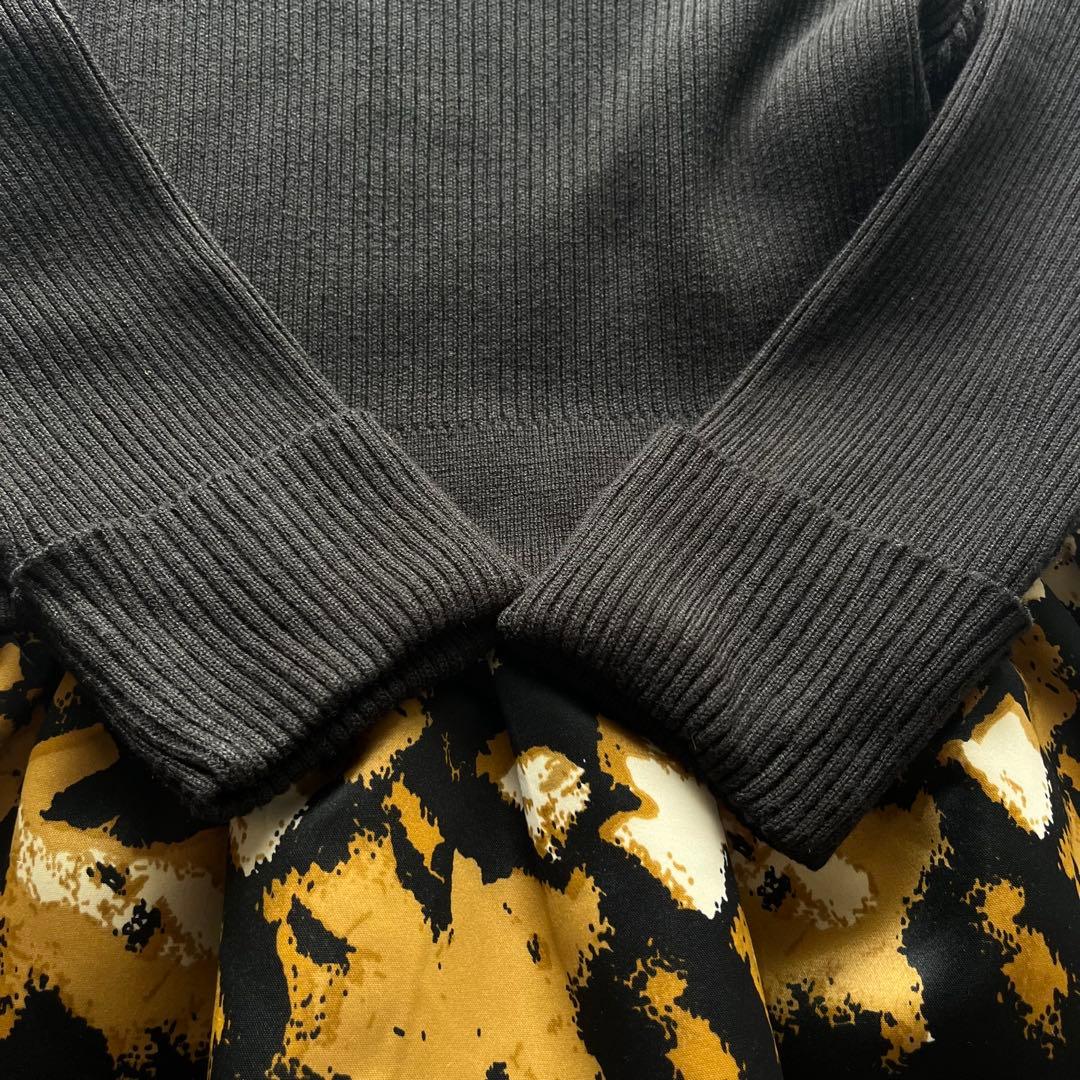 【極美品】BARNEYS NEW YORK ドッキングワンピース　M 異素材