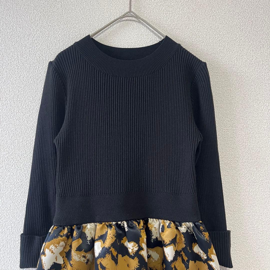 【極美品】BARNEYS NEW YORK ドッキングワンピース　M 異素材