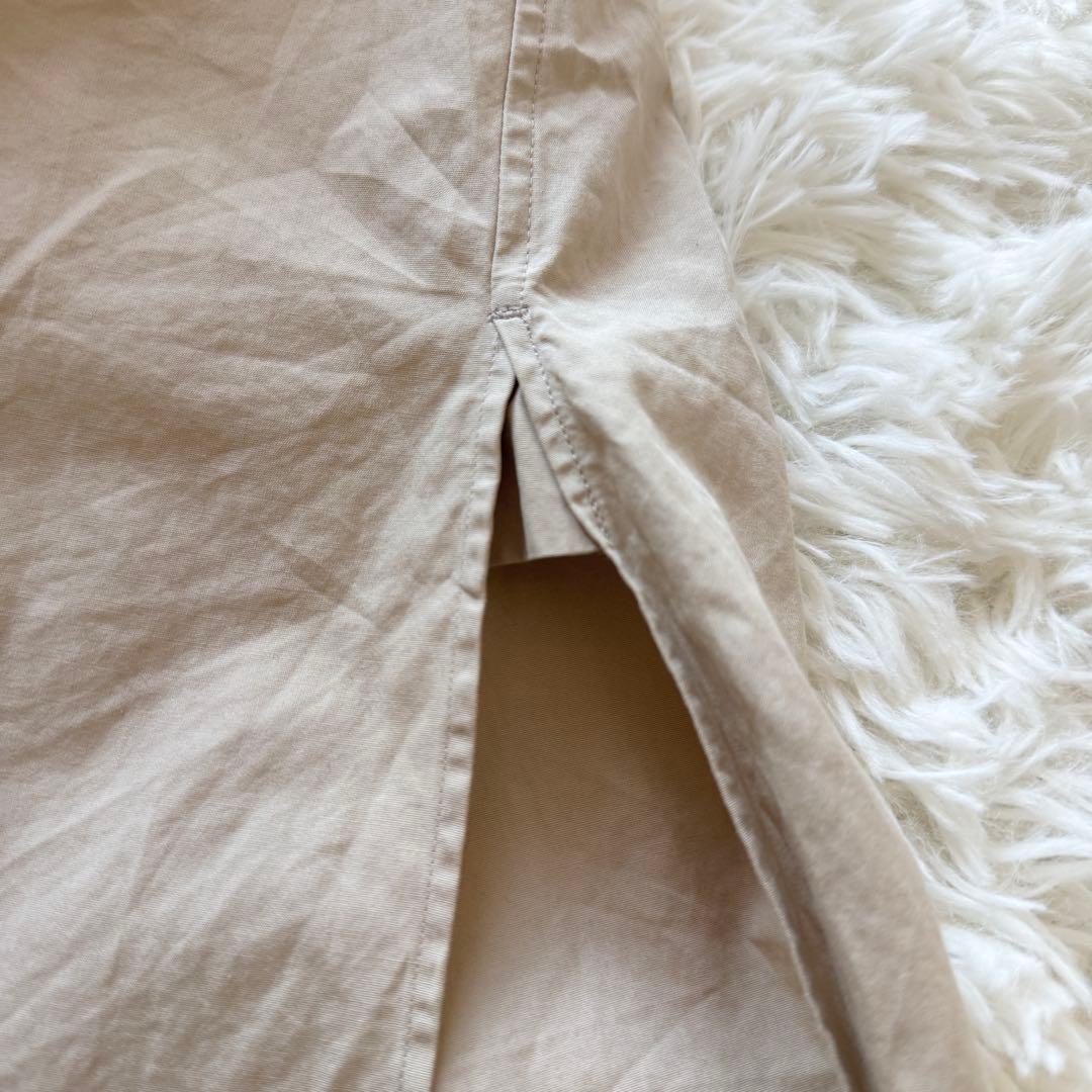 ジョンスメドレー コットンスタンドネックシャツドレス ワンピース マキシ 綿