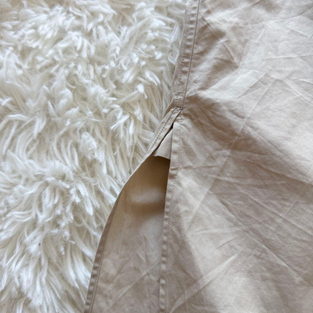 ジョンスメドレー コットンスタンドネックシャツドレス ワンピース マキシ 綿