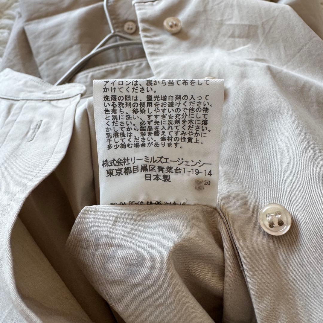 ジョンスメドレー コットンスタンドネックシャツドレス ワンピース マキシ 綿